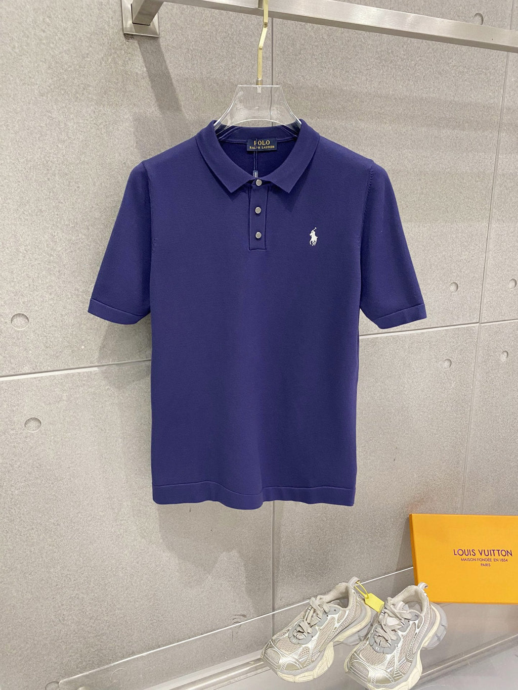 Ralph Lauren Men's Knit Short‑Sleeve Polo Shirt With Black Pony Logo