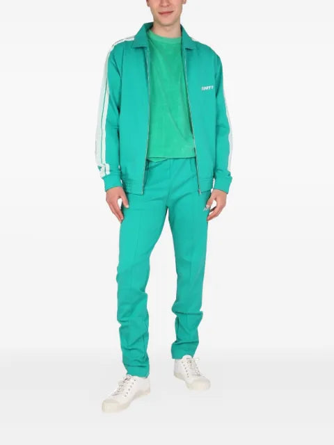 MOUTY stripe-detail zip-up sweatshirt