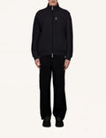 Laminar high-neck zip-up sweatshirt