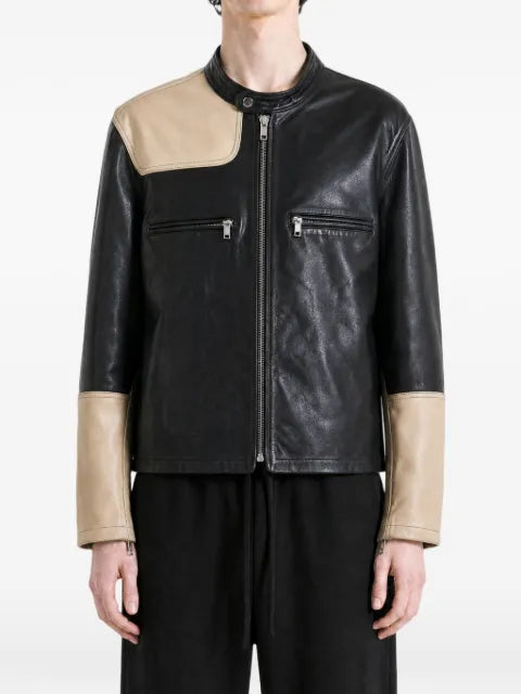 Enfants Riches Déprimés Nurse II panelled leather jacket