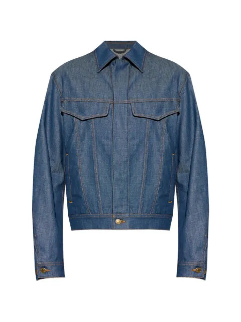 Moschino contrast-stitch denim jacket