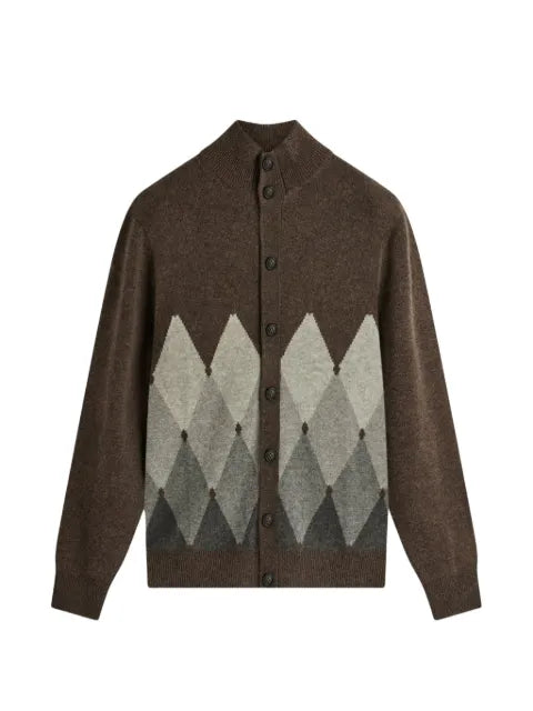 Ballantyne argyle-intarsia cardigan