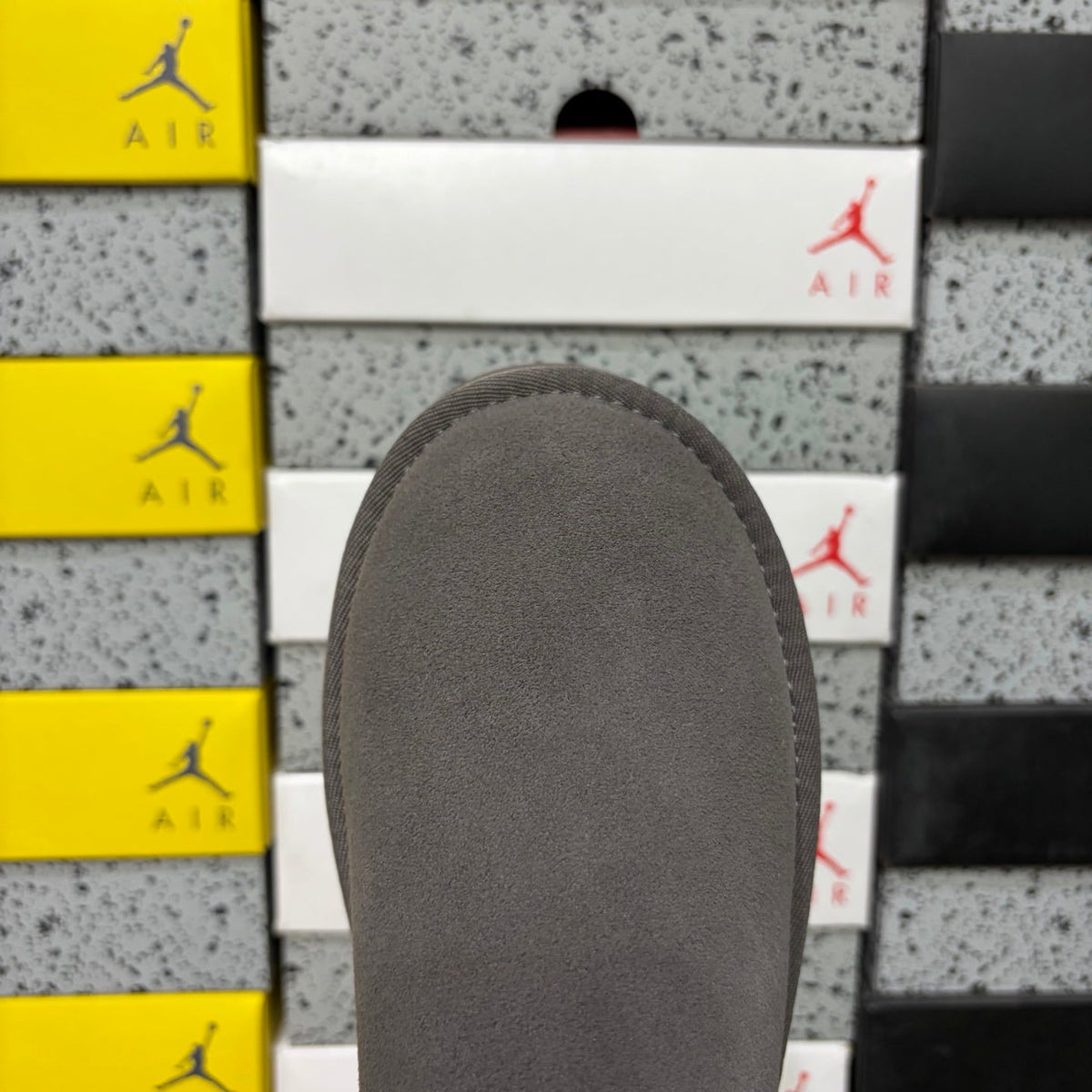 UGG Classic Ultra Mini Platform Boot – Women’s Suede Ankle Boot with Neoprene Collar in Charcoal