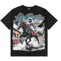 Mixed Emotion Winged Horseman Warrior Retro Graphic Tee