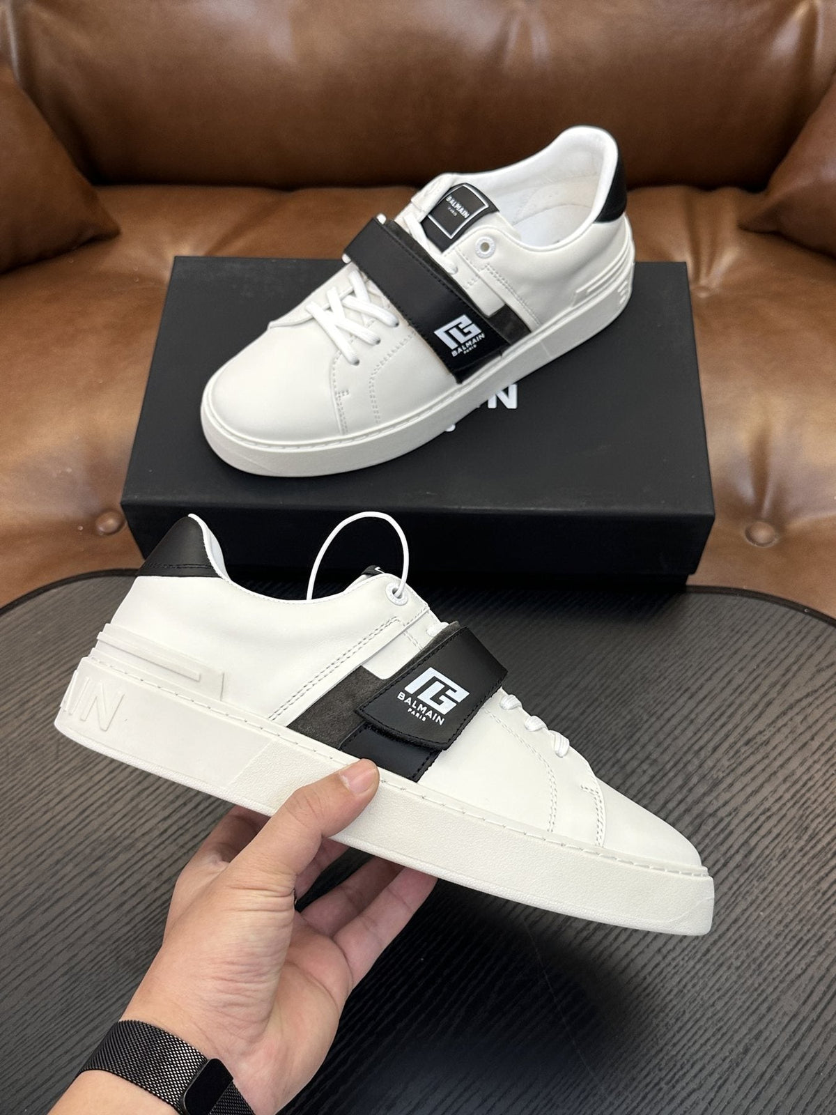 Balmain B-Skate Strap Sneakers