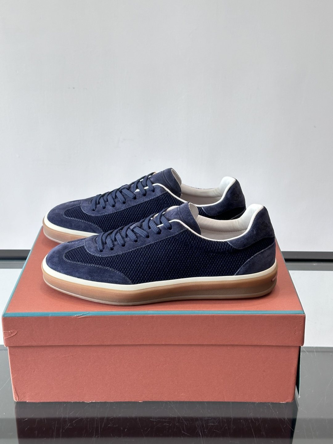 Loro Piana Men's Cream Sole Sneakers