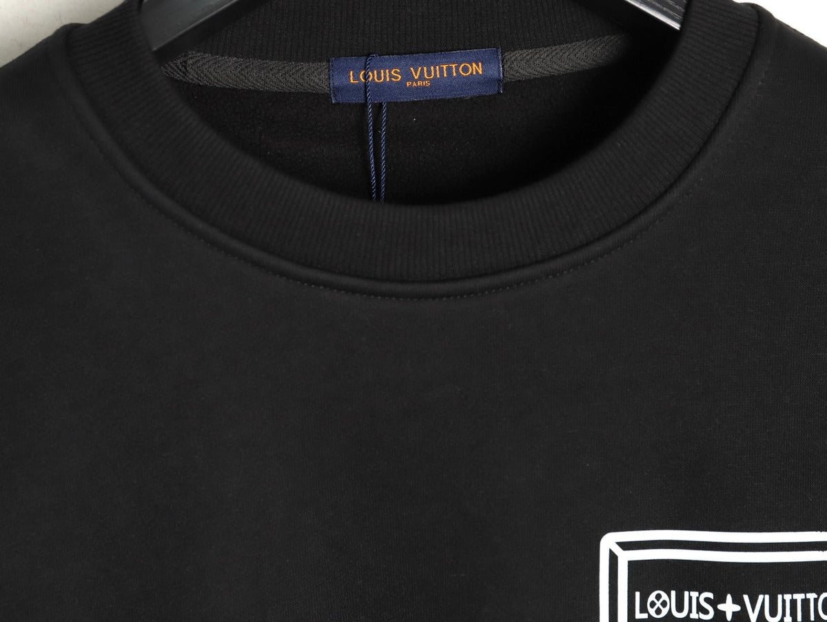 Louis Vuitton Shield Graphic Crewneck Sweatshirt - Black