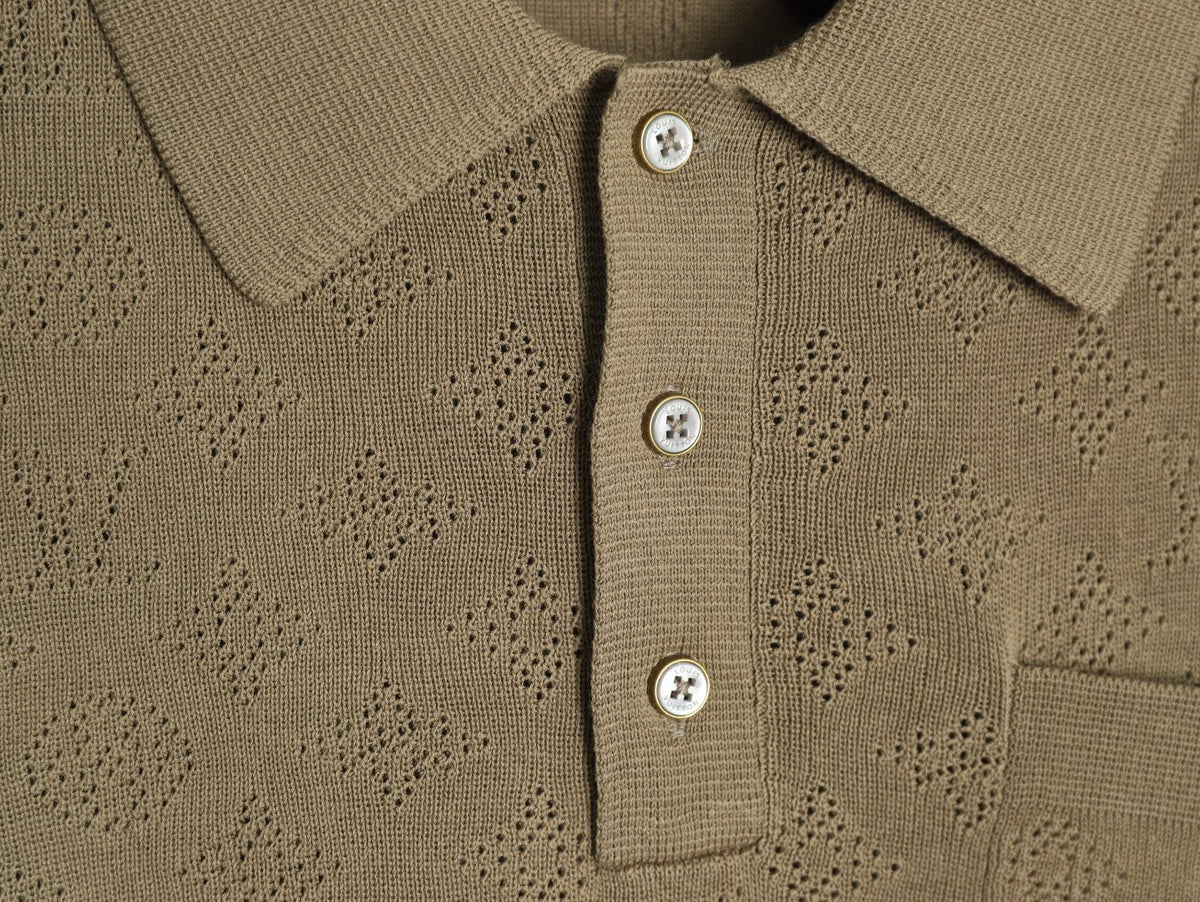 Louis Vuitton Chest-Pocket Detail Short-Sleeve Polo Shirt - Khaki